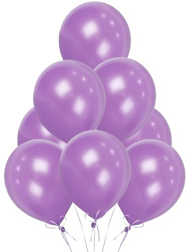 Palloncini decorativi da 12,7 cm, 50 pezzi, colore: viola lilla pastello