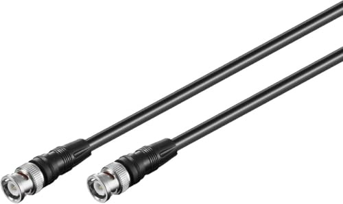 BNC Kabel 2 m, RG58 Koaxialkabel, 50 Ohm, BNC Stecker für Funk und Video