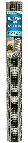 YARDGARD 1/4 Inch Mesh Welded Wire Fence Hardware Cloth, 23 Gauge Galvanized Steel for Garden Protection, Small Animal Control, Cages and Craft Projects, 36 Inches x 25 Feet
