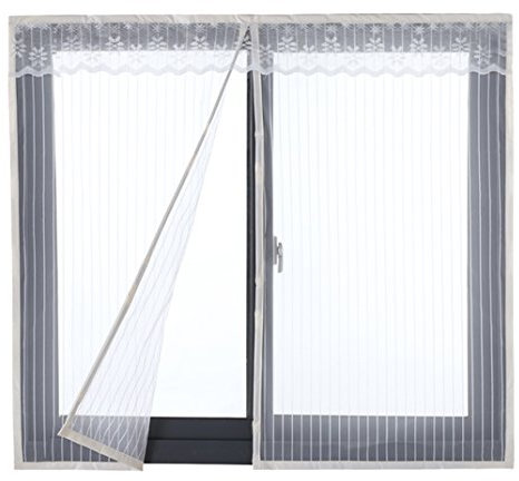 Icegrey Fliegengitter Tür Fenster Insektenschutz Magnet Fliegenvorhang Für Schiebefenster Dachfenster 110x150 cm Weiß