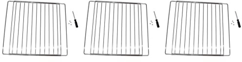 Yourspares Ufixt Universal Extendable Oven Shelves | Adjustable Grill Rack Grid | 3 Pack 350mm-560mm Width x 315mm Depth | compatible with Indesit
