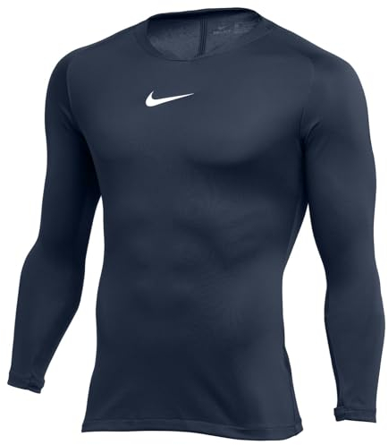 Nike - Park First Layer Top - Pull À Manches Longues Homme, Bleu (Minuit Marine / Blanc), L