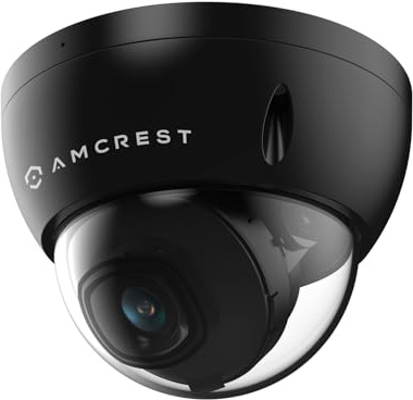 Amcrest UltraHD 4K (8MP) Dome POE IP Camera, 3840x2160, 98ft NightVision, 2.8mm Lens, IP67 Weatherproof, 125° FOV, 256GB MicroSD Recording, Black (IP8M-2493EB-AI-V3)