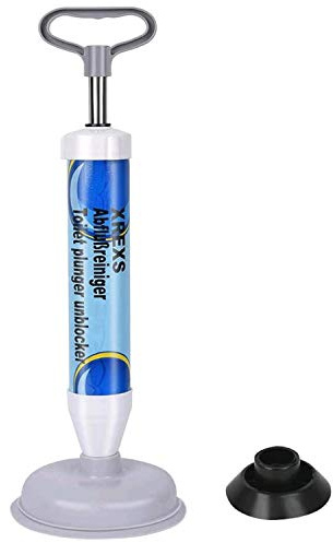 XREXS Toilet Plunger Sink Plunger, Powerful Drain Plunger with 2 Type Suction Cups, Suitable for Toilet (Large Suction Cup), Bathtub/Shower/Sink (Small Suction Cup) | Powerful Drain Plunger, 2 Type Suction Cups, Large Suction Cup for Toilet, Small Suction Cup for Bathtub/Shower/Sink