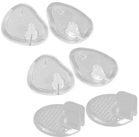 3 Paar Zehenschoner für Sandalen, selbstklebend, Gel-Polsterung für Vorfuß, Schmerzlinderung, Schuh-Griffpolster für Männer und Frauen (transparent)