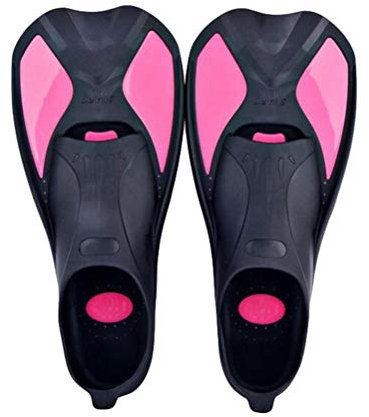 N / A Pinne da Piscina Unisex-Adulto Leggero Pinne Snorkeling Corte Pinne Allenamento Nuoto - Rosso, M