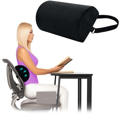 AOSSA BBL Pillow Back Support, Brazilian Butt Lift After Surgery, BBL Chair Lumbar Pillow for Sitting, Driving, Toilet Seat Cushion, BBL Essentials for Women Recovery (Back Support Only) Black