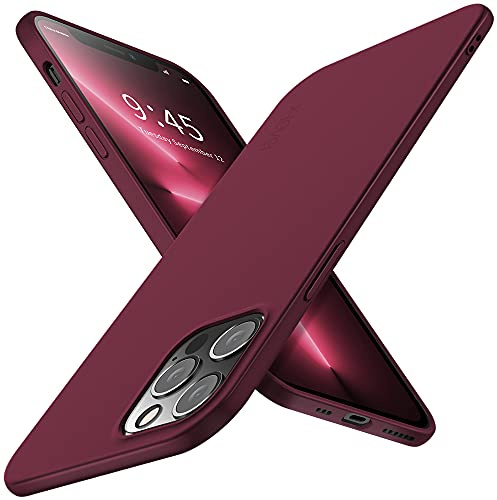 X-level für iPhone 13 Pro Max Hülle, Dünn Weich Case, Weinrot | Handyhülle Soft Silikon Bumper Cover Kratzfeste Schutzhülle