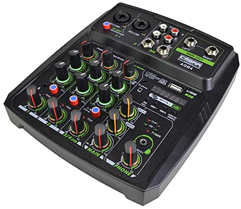4 Channel Mixer with Bluetooth, USB and Echo