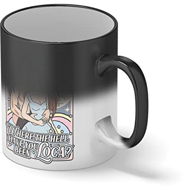 Vintage Art Bella Where the hell have you been loca Taza de café negro mágico Mug