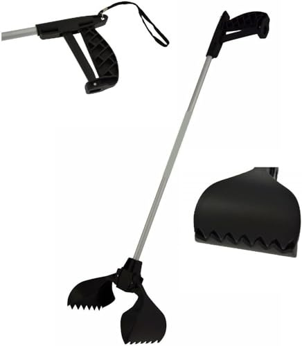 Garden Mile Portable Pet Pooper Scooper with 60cm Long Handle, Foldable Heavy-Duty Waste Picker for Dogs and Cats, Multi-Surface Poop Scoop for Grass, Gravel, Concrete, Easy Clean, Ergonomic Design