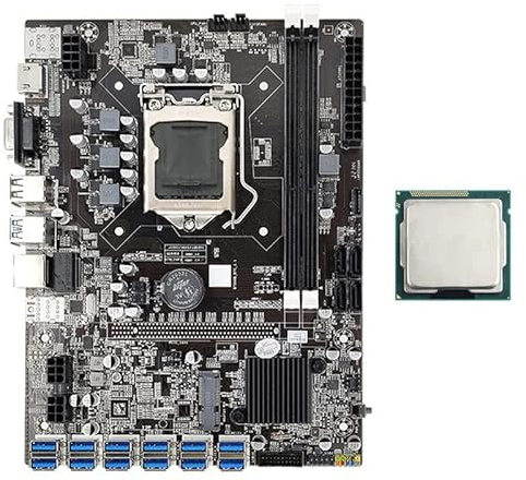 RANY B75-BTC 12 GPU Carte Graphique Carte Mère avec CPU ETH NEOX ZANO MEWC RVN Nicehash Mining avec 1 an de garantie