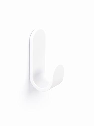 Gedotec Garderoben Haken - Kleiderhaken Garderobe Aluminium | TOK 7011 | 1 Stück Kleiderhaken Wand 25 x 65 x 30 mm | Garderobenhaken Weiß matt | Haken zum Schrauben Wandhaken Handtuchhaken - Hooks