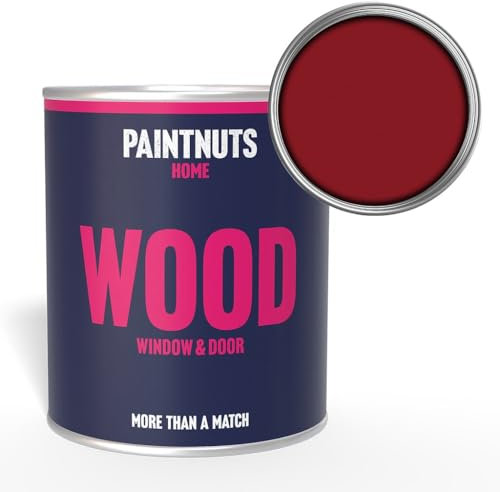 Paintnuts Wood Window & Door Paint - RAL-3003 - RUBY RED Matt 500ml Tin