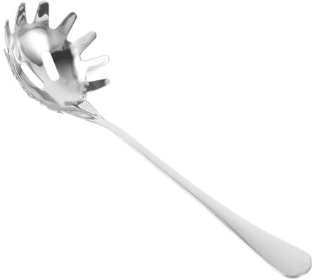 Ciieeo Edelstahl-Nudelheber Spaghetti-Servierlöffel Nudelgabel-Schöpfkelle Mit Griff Nudel-Servierlöffel Für Die Küche Restaurant Silber