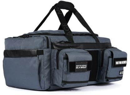 WOLFpak Ultimative 40-Liter-Sporttasche für Damen und Herren, robuste Ausrüstungstasche aus langlebigem, wasserdichtem 1000D-Oxford-Material, Eisengrau