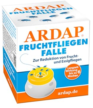 ARDAP Trappola per mosche della frutta – trappola per mosche della frutta e aceto – Elemento altamente efficace – Trappola per mosche della frutta per cucina & Co. Sbarazzarsi definitivamente dei