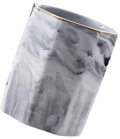 Tofficu Kerntyp Marble Design Stift Und Pinselhalter Aus Keramik Mit Goldenen Akzenten Für Büro Und Zuhause