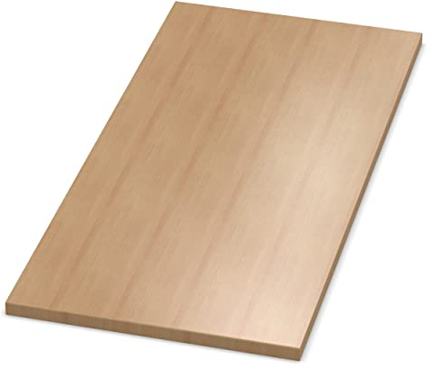 AUPROTEC Tischplatte 28mm Weißbuche 1600 mm x 800 mm Holzplatte melaminharzbeschichtet Spanplatte mit 2mm ABS Kante Auswahl: 160x80 cm