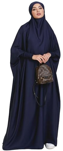 Zofocy Women One-Piece Muslim Abaya Dubai Islam Hijab Robe Solid Lady Prayer Hoodied African Dress