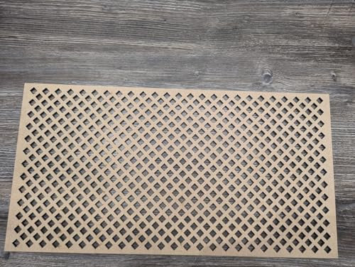 Laser Cut MDF Diamond Panel, (Size 580mm x 300mm) 6mm Thick for Small Radiator Cover Wall Repair (Unprimed)