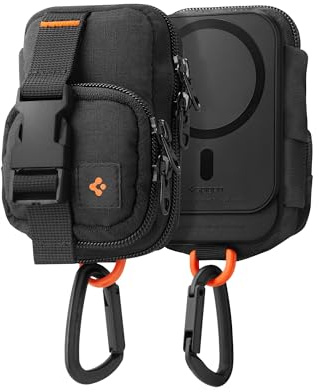 Spigen Snap Zip MagFit MagSafe Korthållare/fodral, kompatibel med iPhone 17/16/15, andra MagSafe-modeller, AirPods Pro 2/1, AirPods 4/3/2/1 och Google Pixel 10-serien med Pixelsnap - Svart