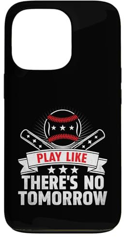 Coque pour iPhone 13 Pro Jouez comme il n'y a pas de tomorrow Catcher Pitcher Softball