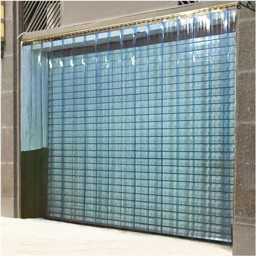 Kanduo Divisorio Impermeabile sospeso, for Garage, Patio, Industriale, Personalizzato (Spessore: 2,1 mm, Dimensioni: 0,15X2,1 M) Tendina PVC Trasparente Kit