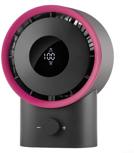 Ventilatore da tavolo facilmente regolabile con design portatile, perfetto per qualsiasi ambiente (rosso)