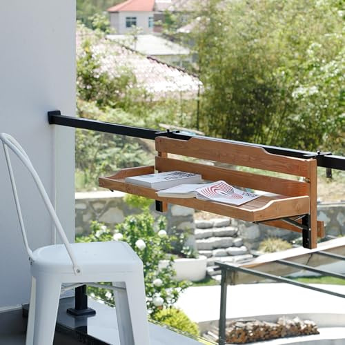 Klappbarer Balkontisch für den Außenbereich, 120 cm, Gartentisch für Terrasse und Balkon, platzsparende, tragbare Möbel für Terrasse, Deck und Außenbereiche