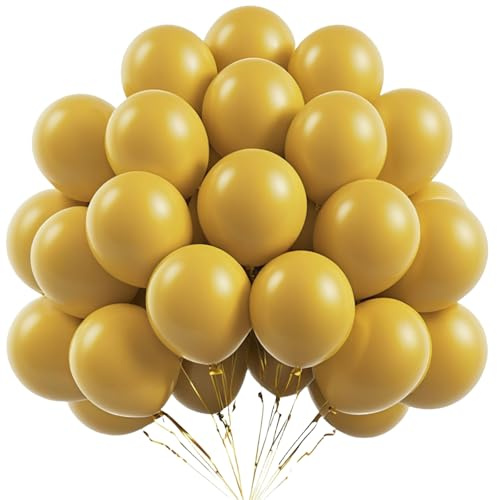 Palloncini gialli, senape, 100 palloncini gialli, in lattice, da 12 pollici, per compleanni, matrimoni, baby shower, festival, anniversari