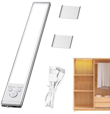 Iluminación para Armario bajo encimera - Iluminación LED Regulable | Lámpara magnética Ajustable de Colores - para Pasillo, Armario bajo encimera, Armario, Cocina, Dormitorio, mostrador, hogar e