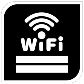 WDWDW Panneau de signalisation Wi-FI 3D en Acrylique, réinscriptible, avec Rappel de Mot de Passe et de Compte, pour la signalétique des commerces et des Services publics.