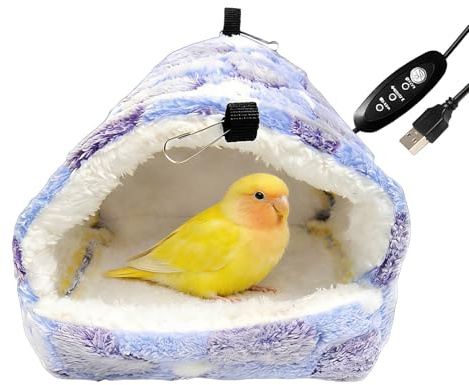 genérico para jaula – Hamaca calefactora USB ajustable dedicada a los animales, calefacción para pájaros de jaula, para loros, periquitos y canarios Ponte reproducción y descanso