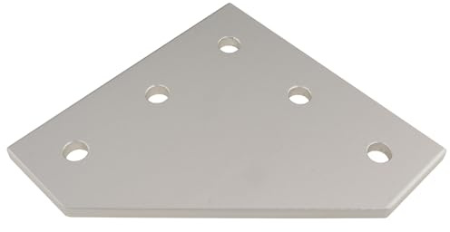 Platte, Verbinderplatte, 118x118x6, Aluminium, eloxiert, alufarbig, Rastermaß 120/120, anschraubbar mit Schraube M8, Typ I/B