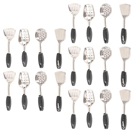 generic Utensile da cucina in miniatura, scala 1:12 o 1:6, cucchiaio per casa delle bambole, accessorio da cucina con dettagli intricati, per decorazione casa delle bambole, fai da te, regalo da