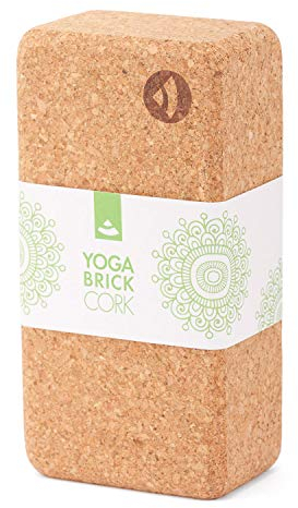 Bodhi Yoga Block Kork Brick | Einzeln & als Set | 100% Naturkork – Universal Yogaklotz | Umweltfreundlich & Nachhaltig | Tool für deine Asanas, Stretching & Regeneration | 220x110x70 mm