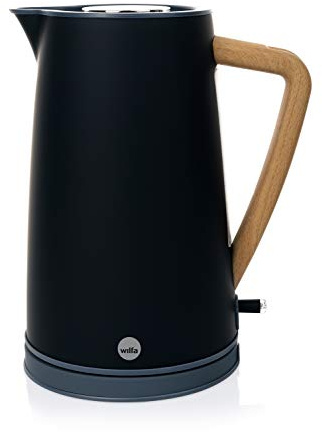 Wilfa SPRING Hervidor de agua - Con 1,7 litros de capacidad, 2000 vatios, indicación del nivel del agua en el exterior, negro