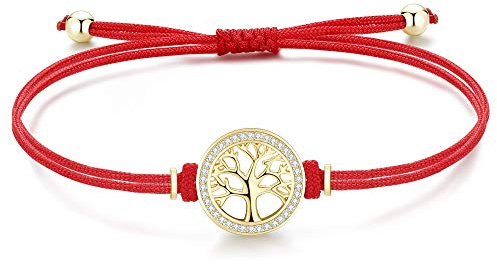 Jrêveinfini Lebensbaum Armband Silber 925 Damen Mädchen, Personalisierte Geschenke für Frauen Mama Mädchen mit Geschenkbox, Verstellbar 14+9 cm