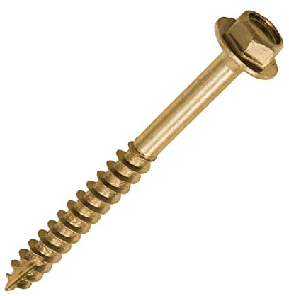 TIMCO Advanced Coach Screw | Hex Flange Head | Slash Point | Yellow | 8.0 x 60 | Box of 50 (860SCSY)