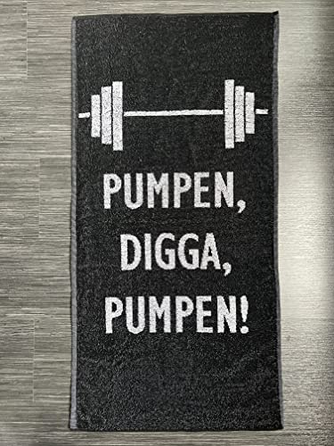 Power Towel Sporthandtuch 100 x 50 cm, NO Pain NO GAIN NEON 1, Gym Edition, Fitness Handtuch mit Motivationsspruch