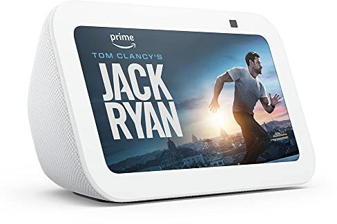Certified Refurbished Echo Show 5 (3rd Gen, 2023 release) | Smart display and alarm clock with clearer sound | White