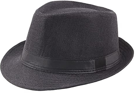 Vikodah Mens Linen Trilby Summer Travel Hat Foldable Panama Beach Sun Hat