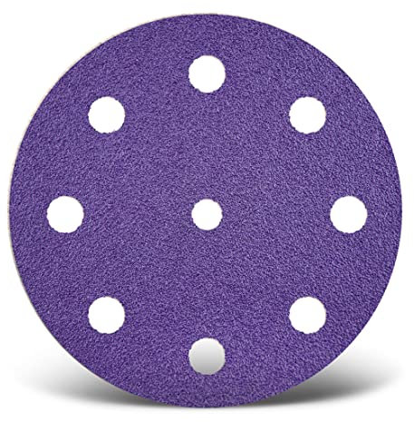 MENZER Titanium HD Klett-Schleifscheiben, 125 mm, 9-Loch, f. Exzenterschleifer, Keramik-Mix (50 Stk.) K1200