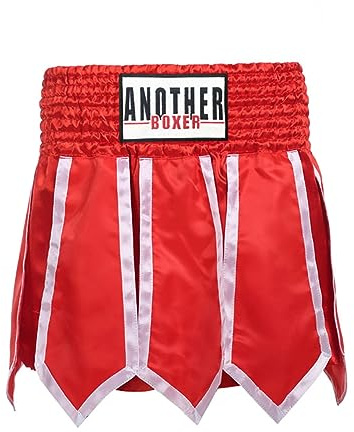 Short Muay Thai, Short de boxe MMA Cross Training pour homme, Short d'entraînement de combat doux, BJJ Training Jiu Jitsu No Gi Wear pour arts martiaux, Cage Fight, Muay Thai, BJJ(Size:M,Color:Rouge)