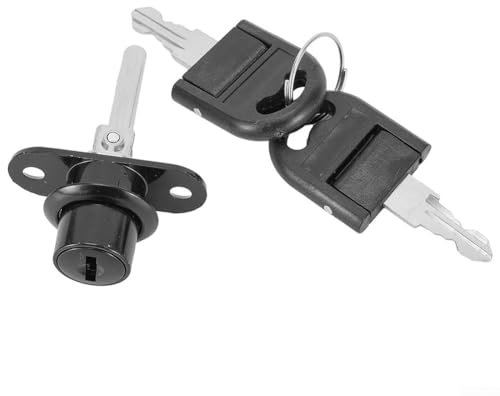 Zoegneer Schubladenschloss Möbelschloss Zinklegierung Schrankschloss für Holzschubladen und Türen (schwarz, 19 mm)