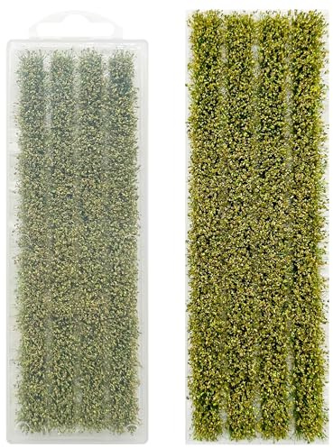 Woohome Campo de Arroz Estático Modelo Arbustos en Miniatura Grass Tufts Juego de Mesa de Arena Mechones de Hierba Wasteland Tuft Modelo de Mechones de Verde