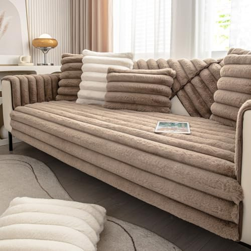 WYJHNLBEDC Sofa/Couch überzug/überwurf/überwurfdecke, Sofaschutz Decke | Warmer Super Weicher Plush Sofabezug für Sofa L Form/U Form/Ecksofa 3/2/1 Sitzer, Sofaschutz Hund Kratzschutz Katze