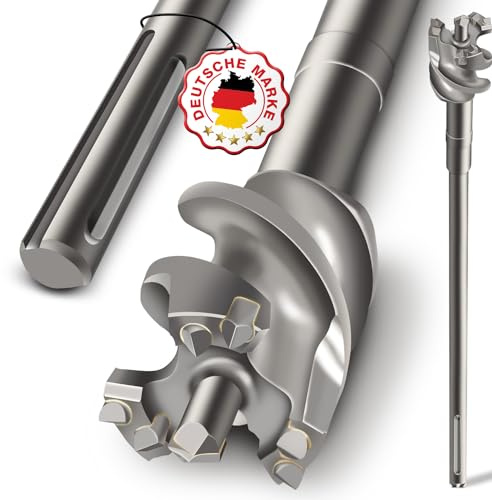 SCHWABENBACH® SDS Max Durchbruchbohrer 65 mm x 480 x 600 - Steinbohrer Lang | Präzises & schnelles Bohren in Beton - Premium Qualität mit Hartmetall Spitze