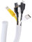 Gaines Câble Souple Ajustable, 3 Mètre Manchon de Câble Gaine Cable, Protection du Cache-câbles pour Chiens, Automobiles/Télé/Ordinateur/USB/Audio/Vidéo, Diamètre 12-20 mm, Blanc